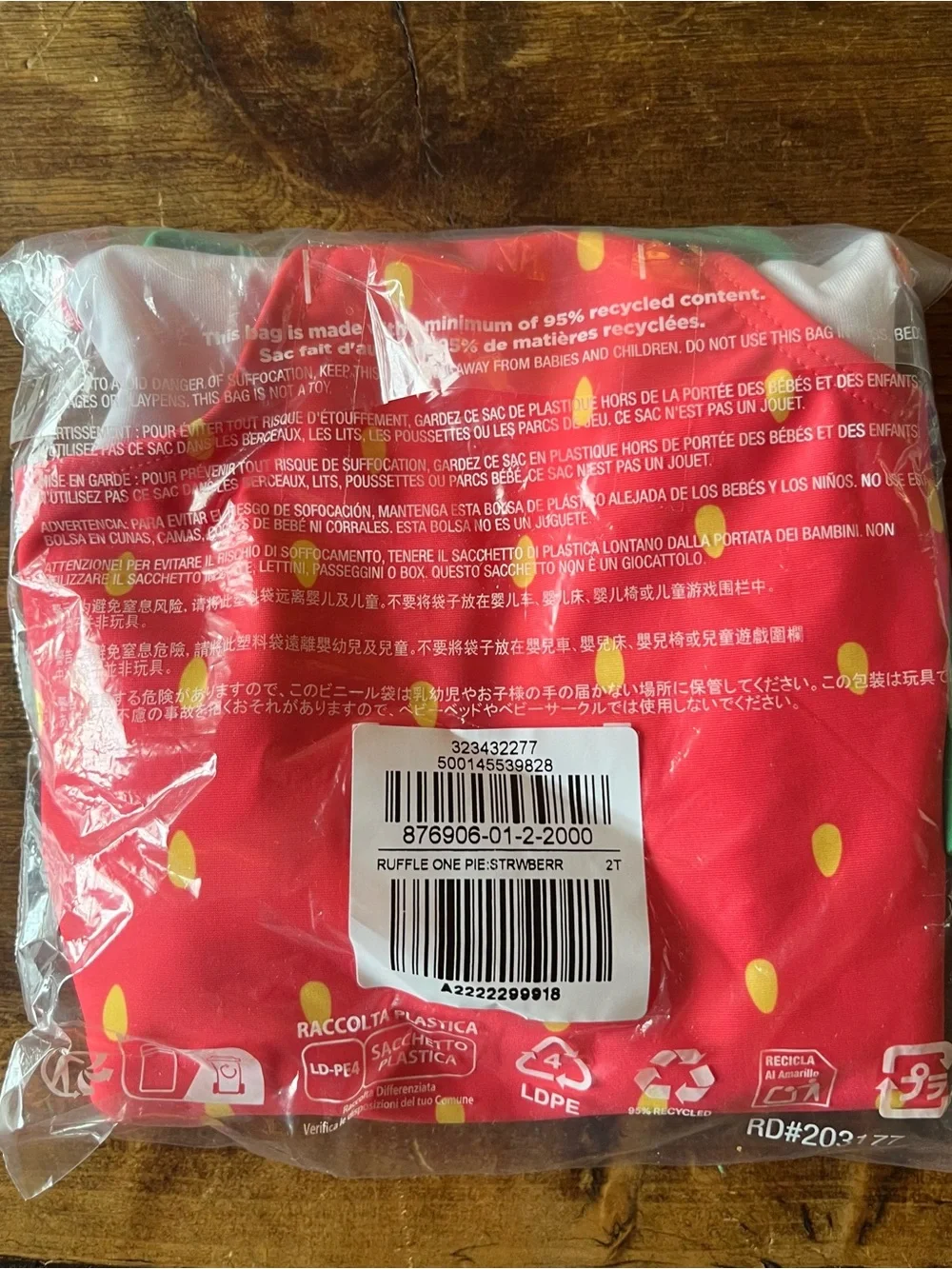 NWT Old Navy Strawberry Swimsuit 2T